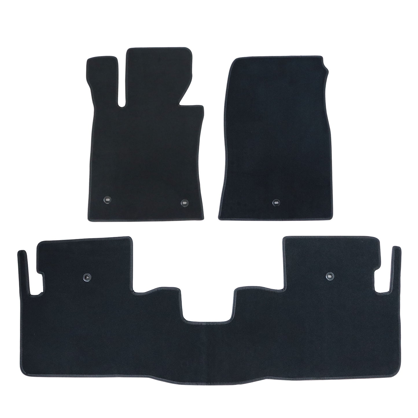 Full Set Front & Rear Floor Mats Carpet For 2009-2014 ACURA TL Black Velour