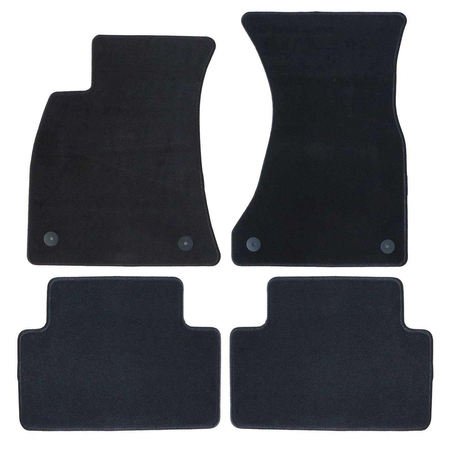 For 2017-2025 Audi A4 S4 Velour Floor Mats Carpet All-Weather Replacement Black