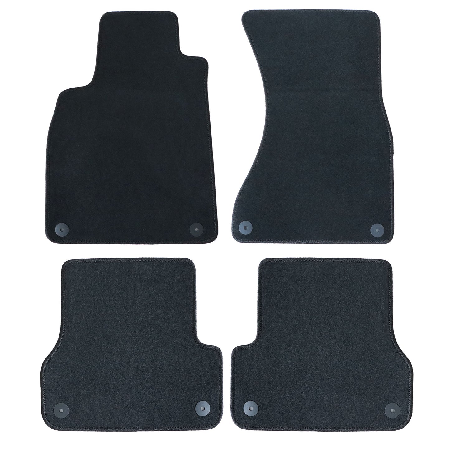 2010-2018 For Audi A6 & S6 Replacement Front & 2nd Row Floor Mats Carpet Velour