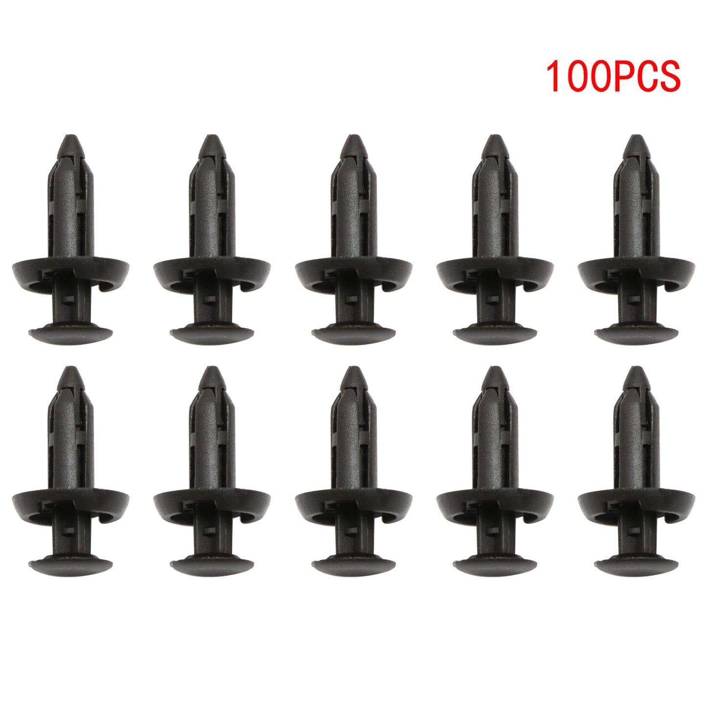 6mm Hole Dia Plastic Push in Clips Rivet Retainer Fastener Pin Auto 100 Piece of