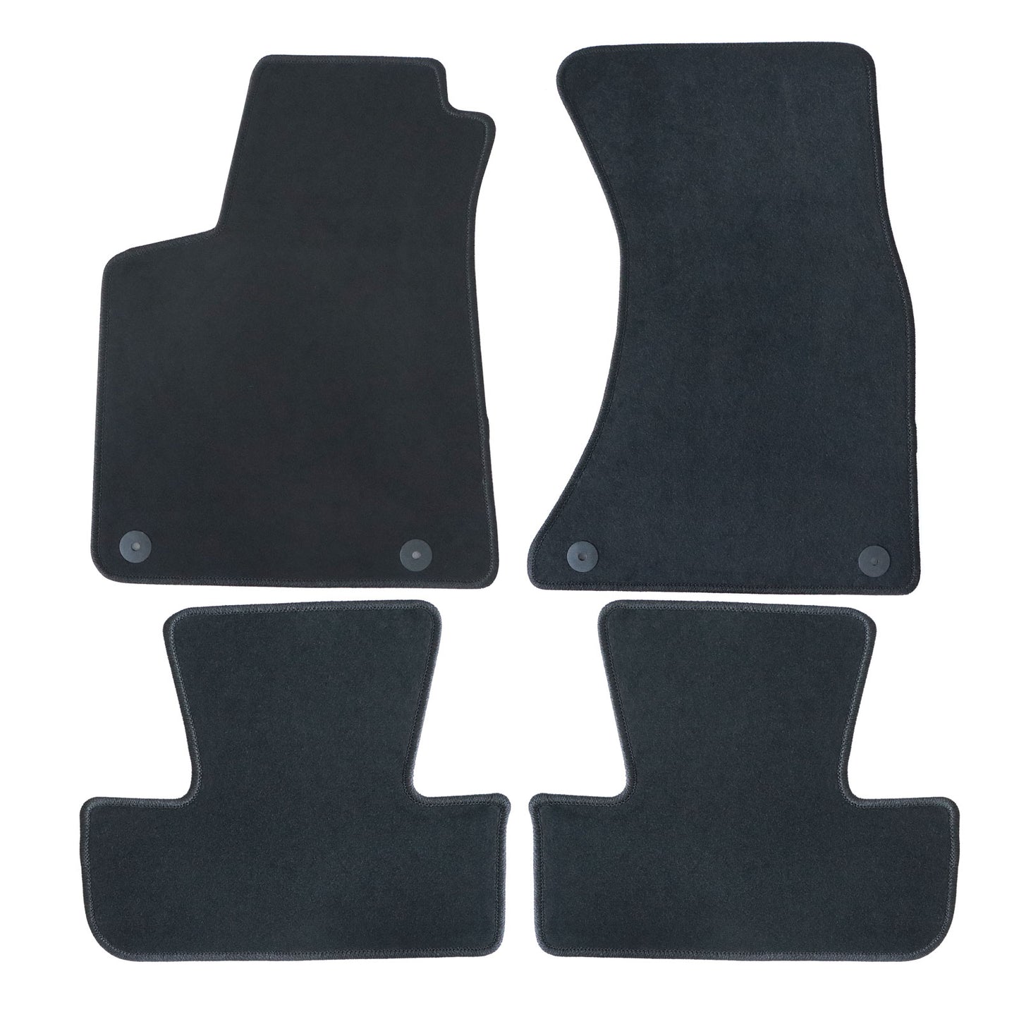 New For 2009-2017 Audi Q5 Front & Rear Velour Floor Mats Carpet Black 4PCS