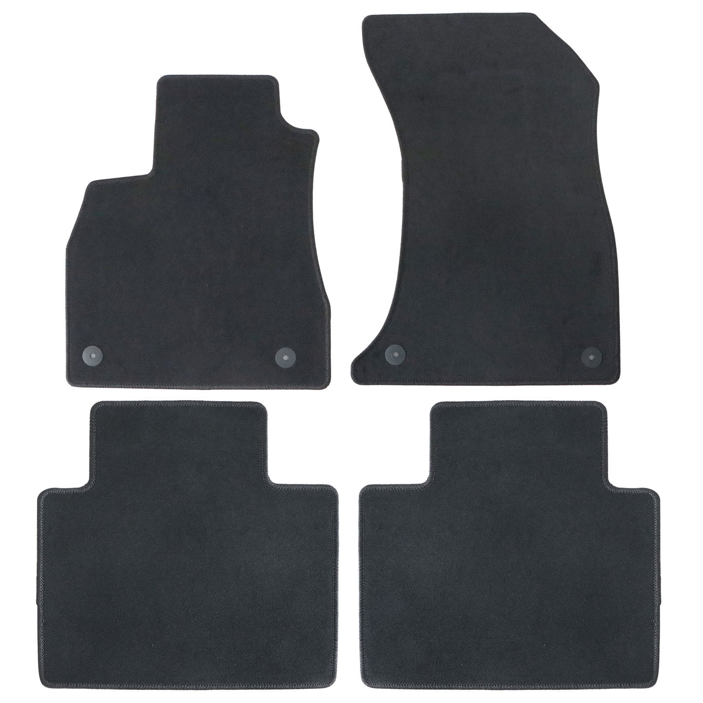 New For 2018-2023 Audi Q5 Front & Rear Velour Floor Mats Carpet Black 4PCS