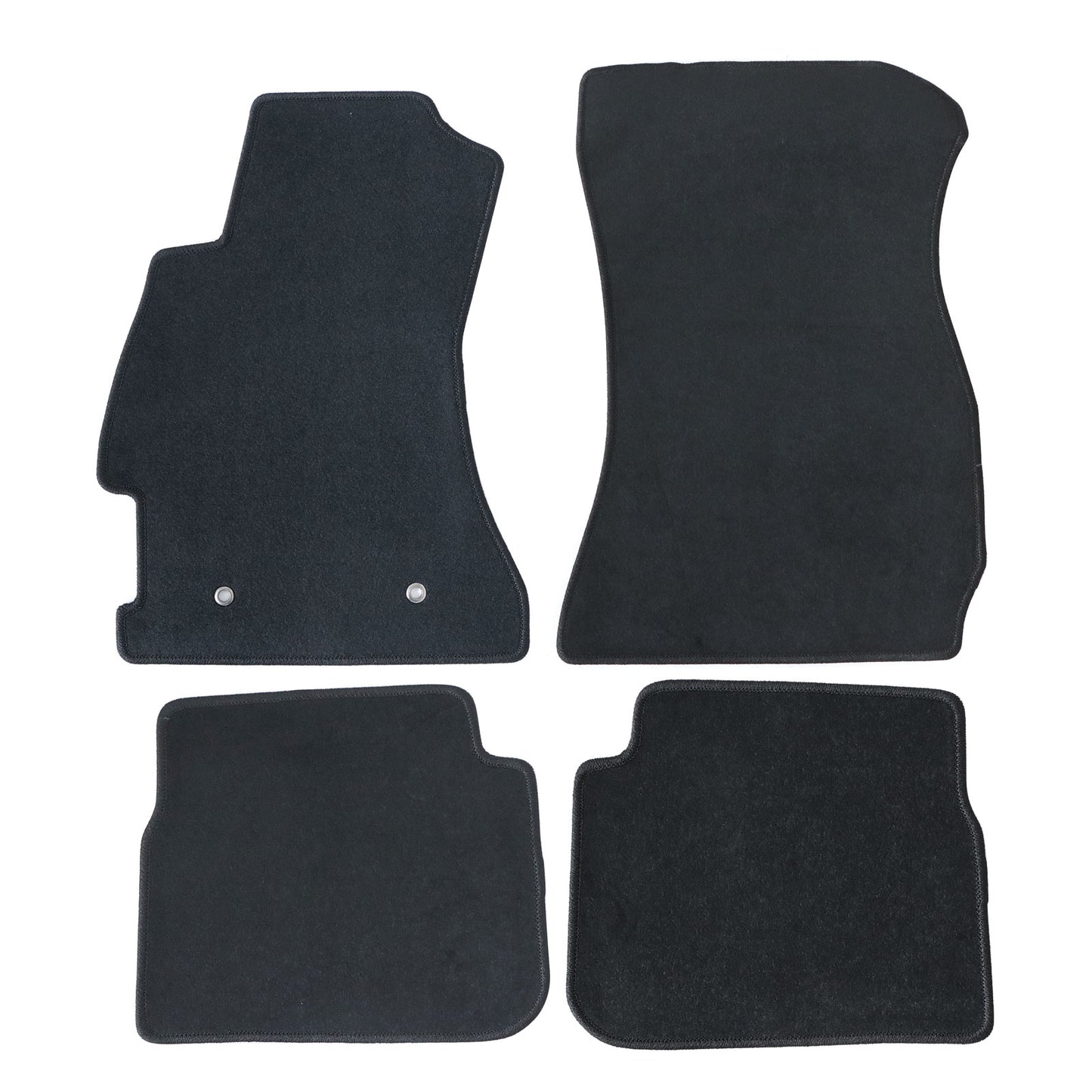 For 2008-2014 Subaru Impreza Front & Rear Velour Floor Mats Carpet Black 4PCS