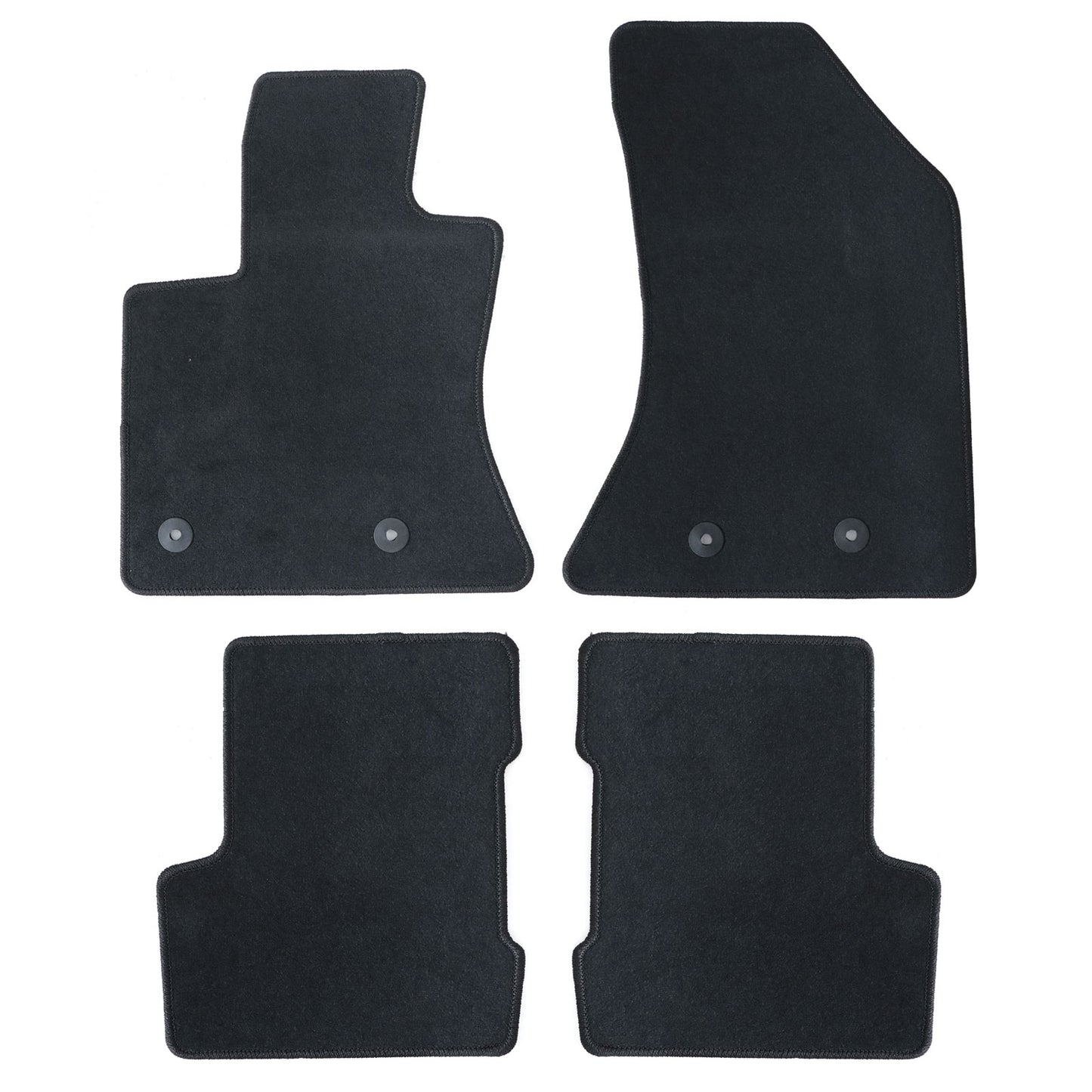New For 2015-2020 Jeep Renegade Front & Rear Velour Floor Mats Carpet Black 4PCS