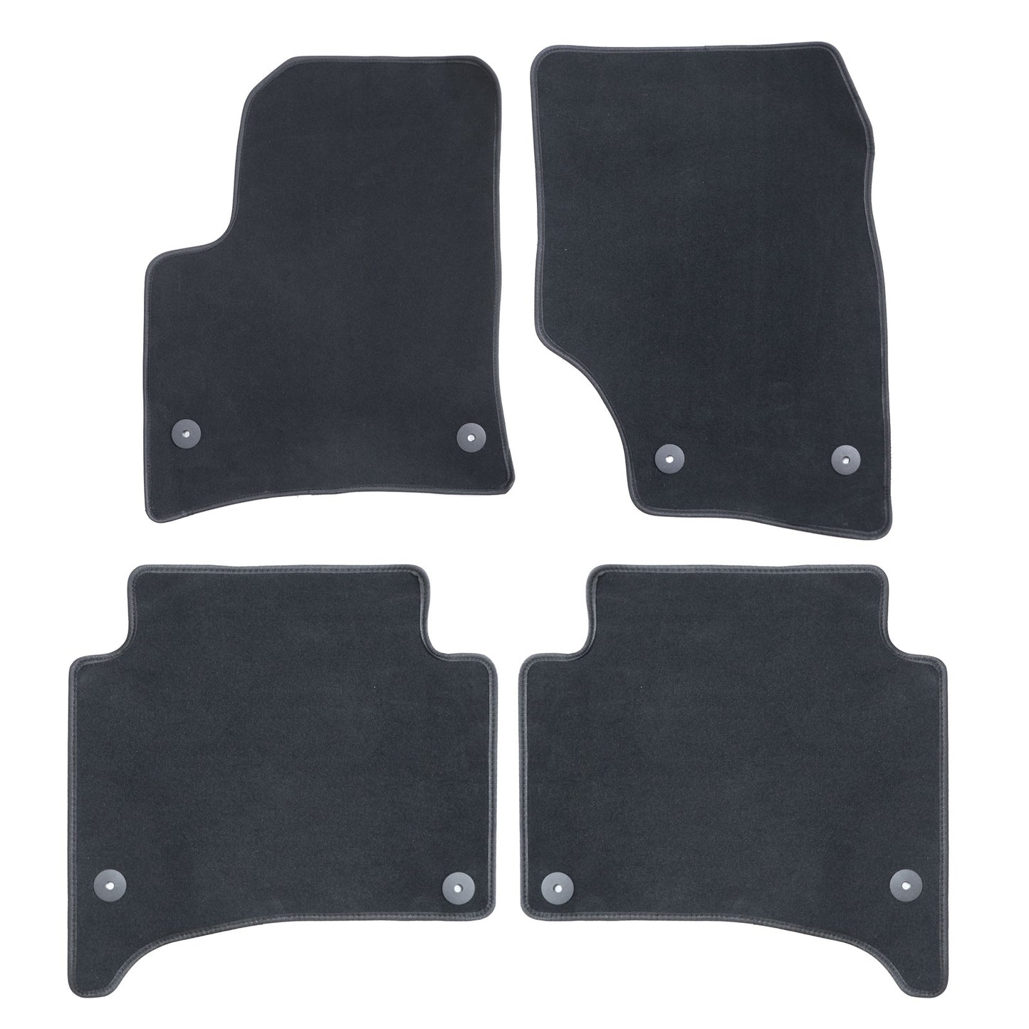 New For 2003-10 Porsche Cayenne Front & Rear Velour Floor Mats Carpet Black 4PCS