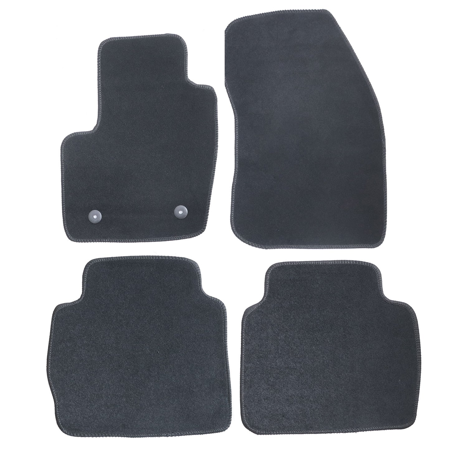 New For 2017 2018 Lincoln MKZ Front & Rear Velour Floor Mats Carpet Black 4PCS