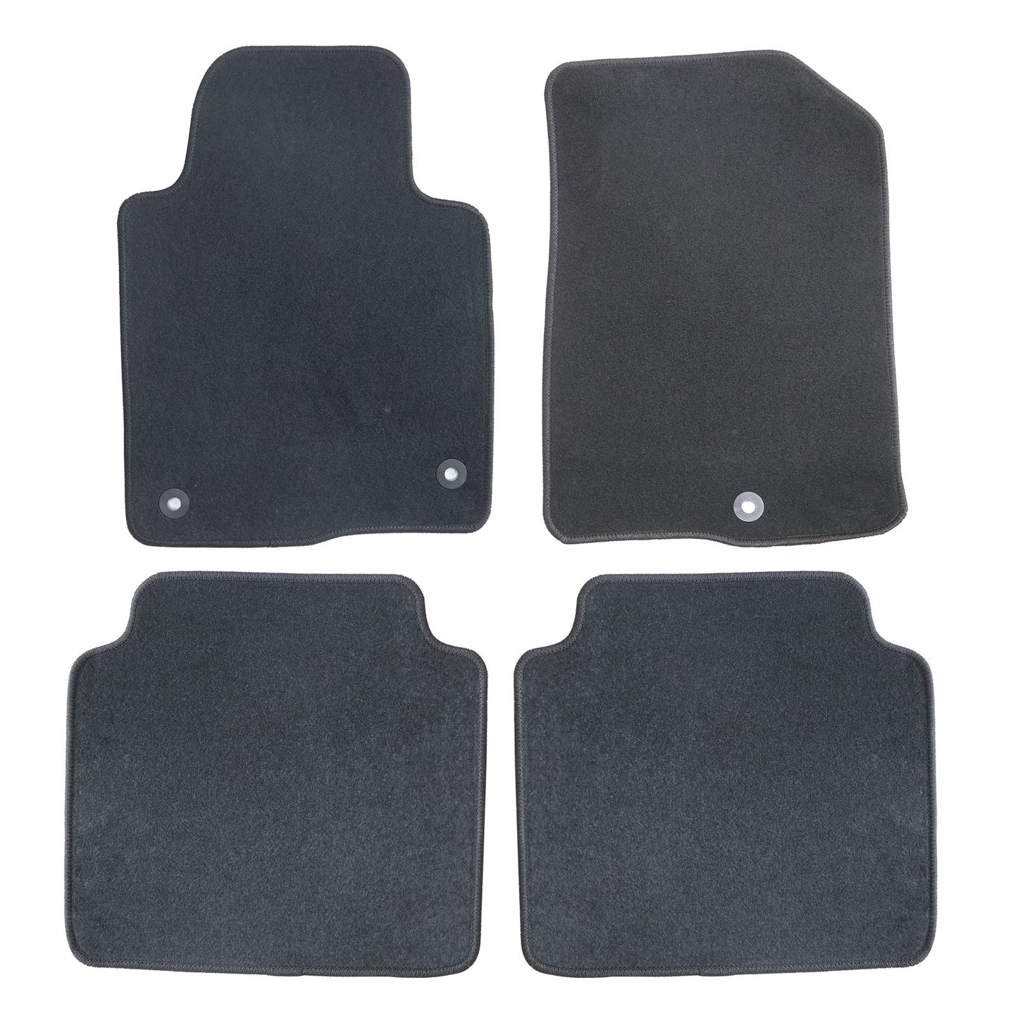 Replacement Black Velour Floor Mats Carpet Set of 6 For 2020-2025 Hyundai Sonata