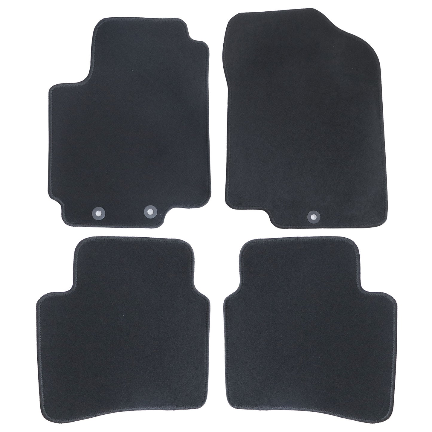 New For 2012-17 Hyundai Accent Front & Rear Velour Floor Mats Carpet Black 4PCS