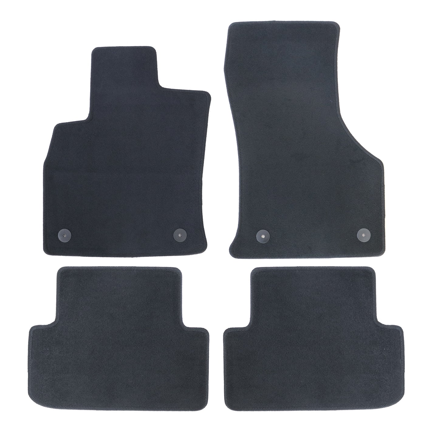 For 2015-2021 Volkswagen Golf R GTI Front & 2nd Row Floor Mats Carpet Velour 4X