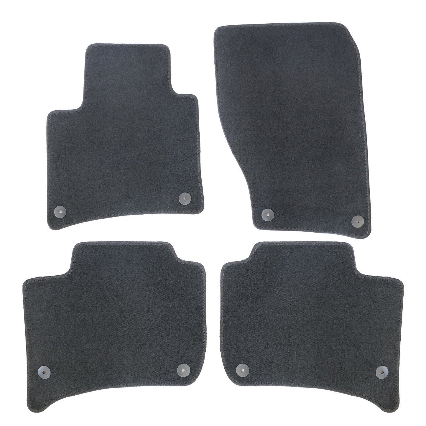 New For 2010-2018 VW Touareg Front & Rear Velour Floor Mats Carpet Black 4PCS