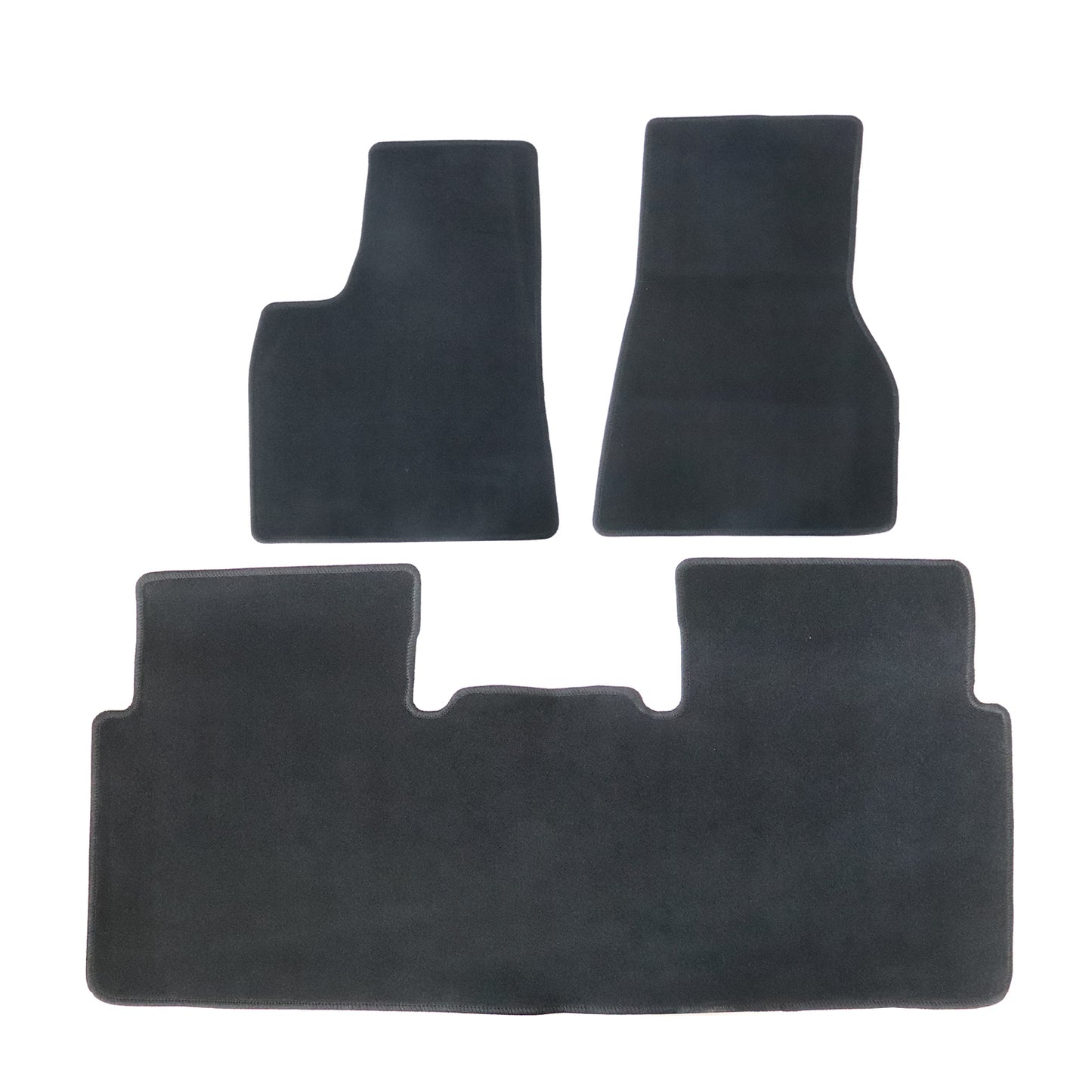 3x For Tesla Model S 2012-2020 Front & Rear Floor Mats Carpet Replacement Velour