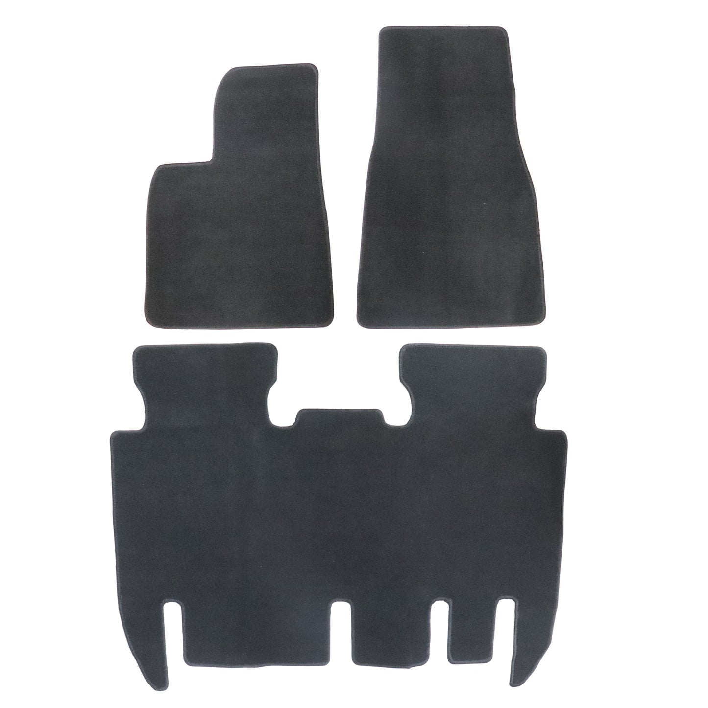 For 2022 2023 2024 2025 Tesla Model X Base Plaid Floor Mats Full Set Black New