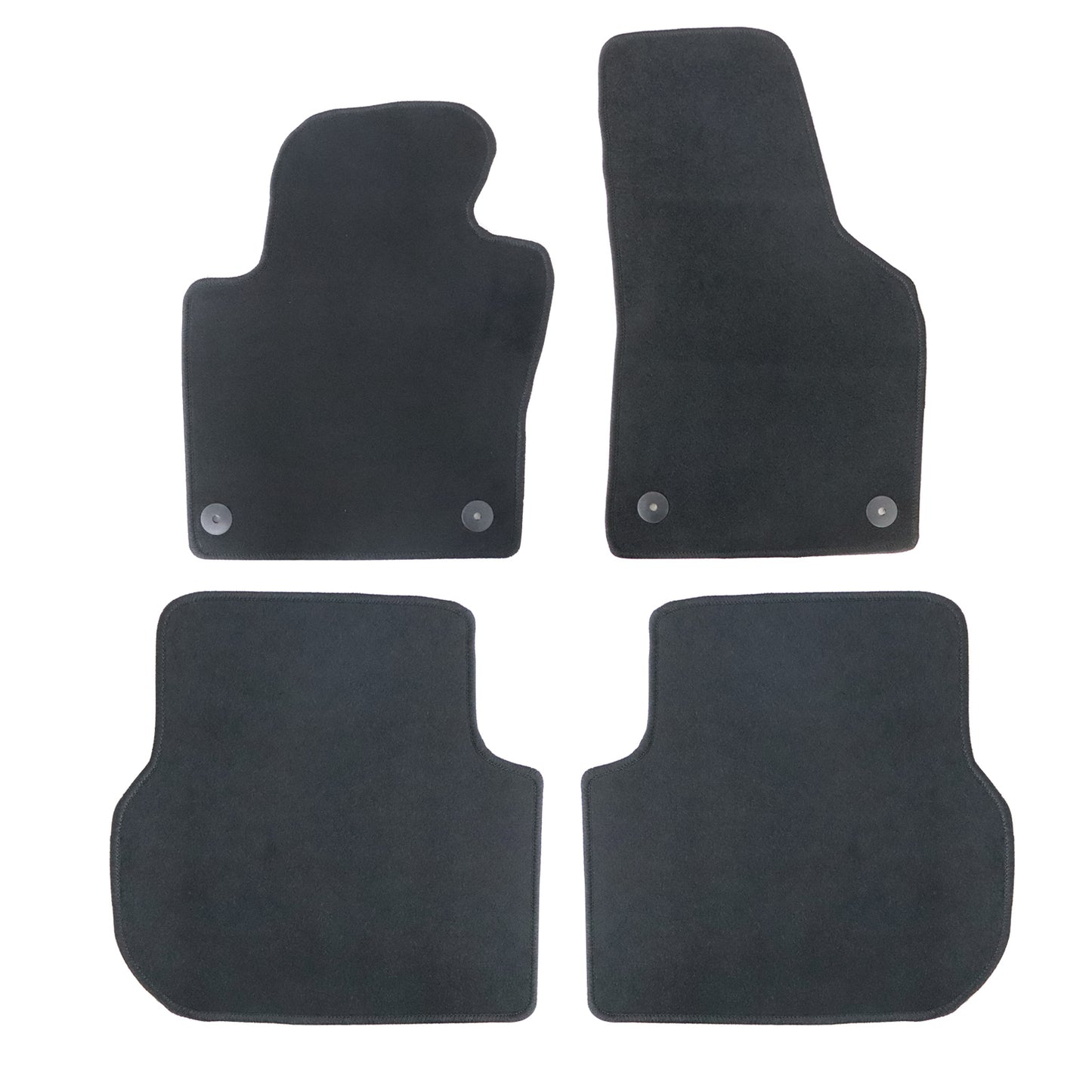 For 2011-2018 Volkswagen Jetta Front & Rear Velour Floor Mats Carpet Black 4PCS