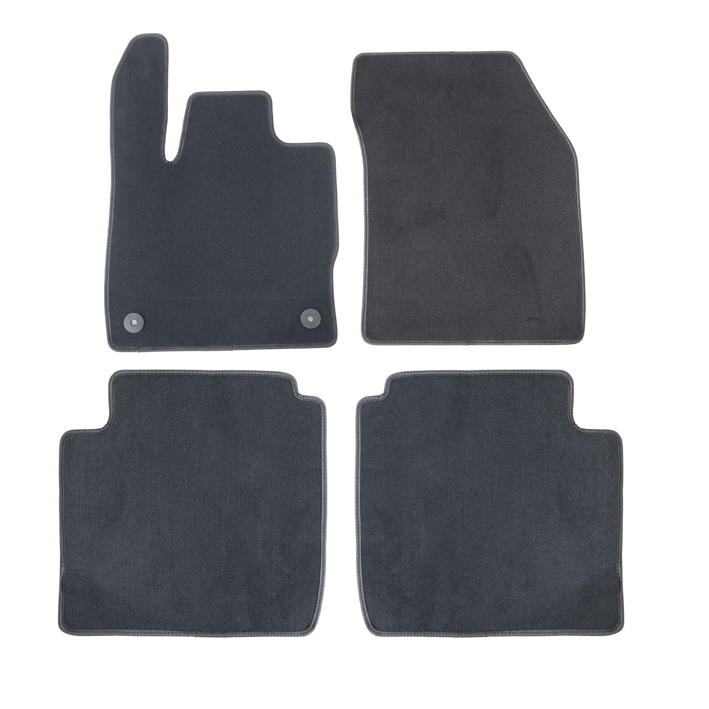 Black Velour Front & Rear Floor Mats Carpet Set For 2024 2025 Lincoln Nautilus
