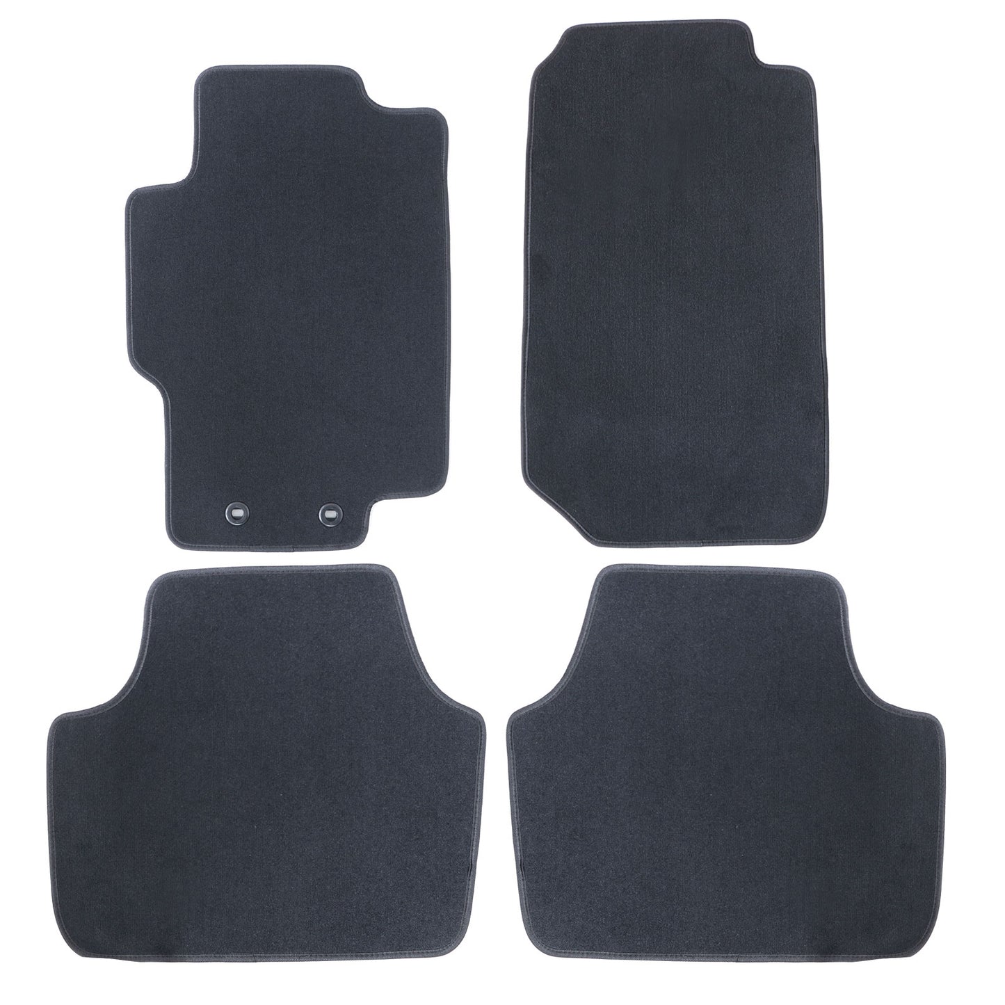 For Honda Accord 2003-2007 Front-Rear Floor Mats Carpet Replacement Velour Black