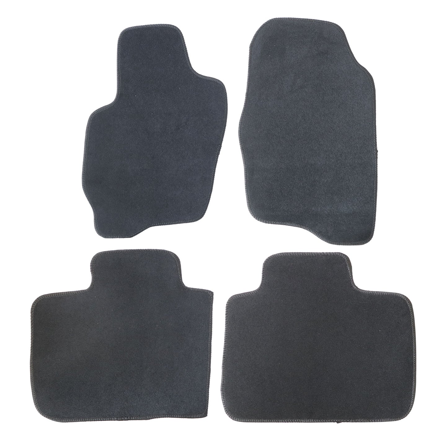 New For 2011-2014 Mazda 2 Front & Rear Velour Floor Mats Carpet Black 4PCS