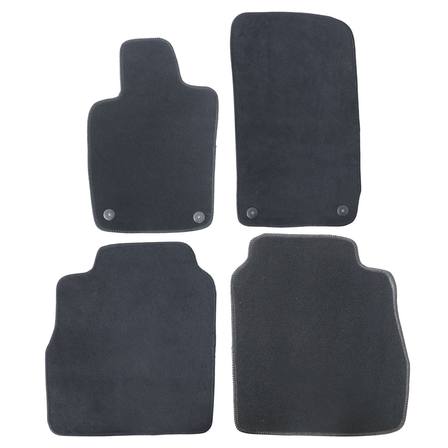 Black Velour Front & Rear Floor Mats Carpet 4Pcs For 2010-2016 Porsche Panamera