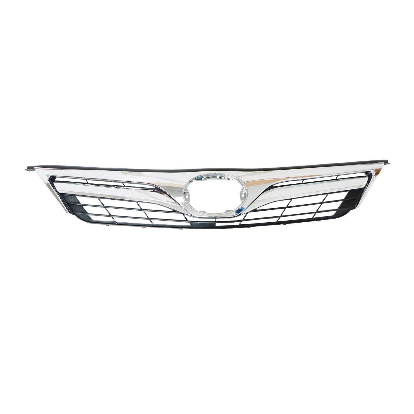 Fit 2012-2014 Toyota Camry Front Bumper Upper Lower Grille Set w/Fog Hole Cover