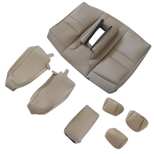 Fits 2008-2012 Honda Accord EX-L Rear Bench Top Headrest Leather Seat Cover Tan