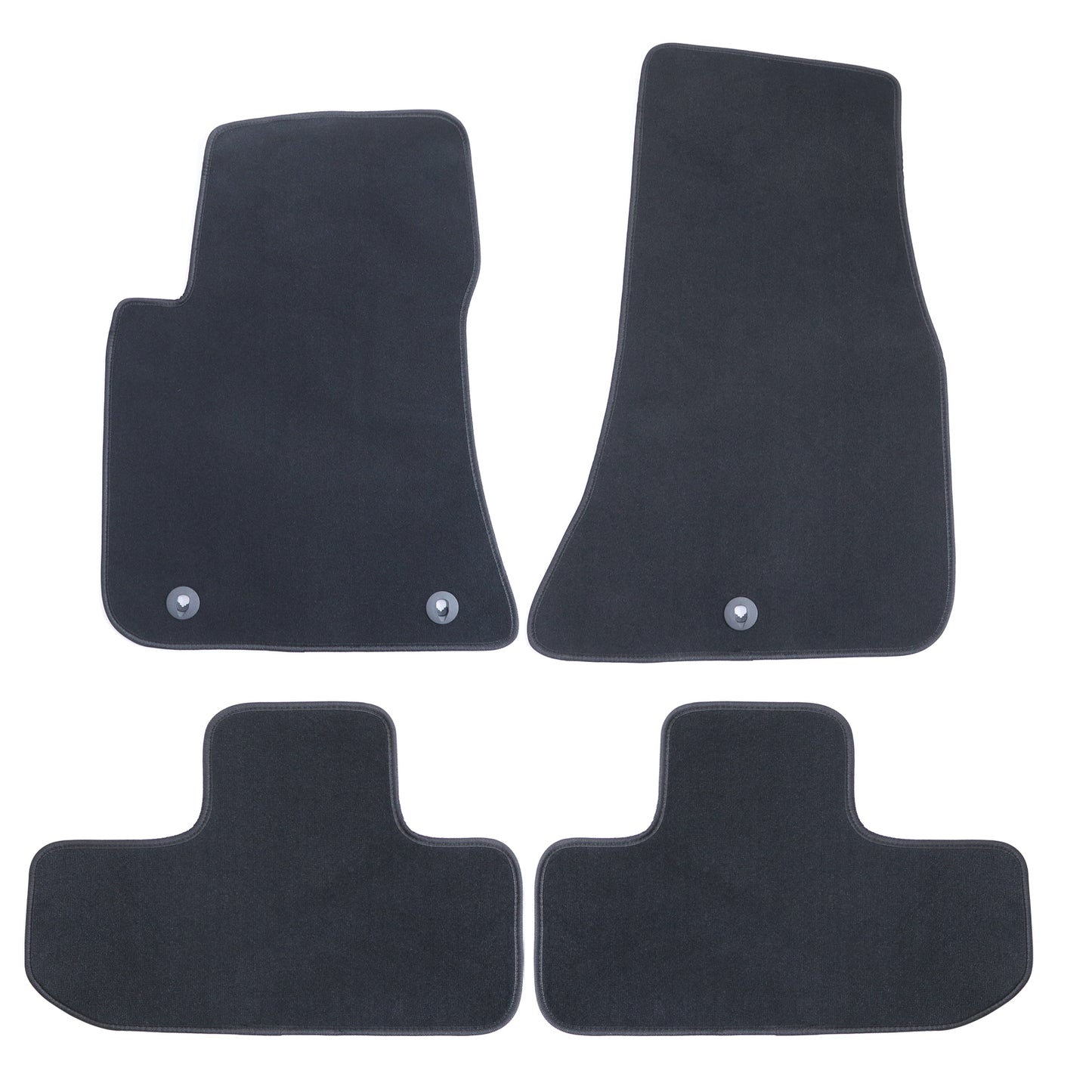 For 2011-2014 Dodge Challenger Front & Rear Velour Floor Mats Carpet Black 4PCS