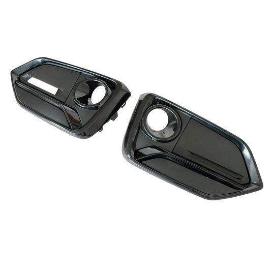 For 2017-2021 Honda Civic Hatchback Front + Rear Bumper Fog Light Garnish Covers