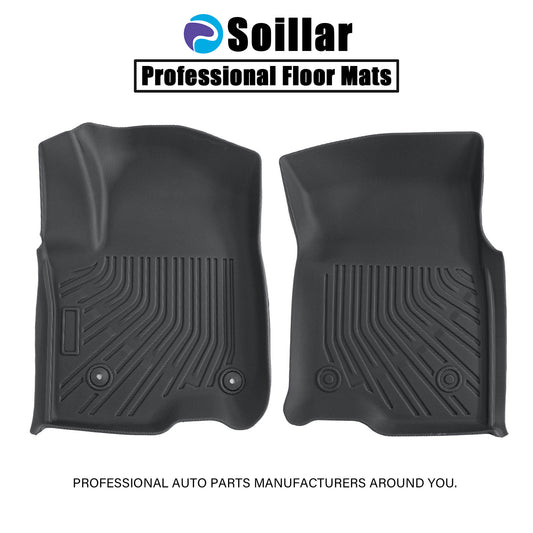 1stRow Floor Mats Liner TPE For 2019-2025 Chevy Silverado 1500/2500/3500 HD 2Pcs