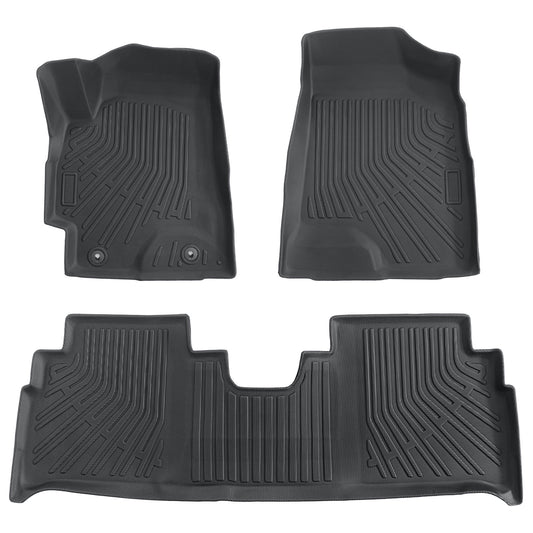 TPE Front & 2nd Row Floor Mats Liner All Weather For 2001-2007 Toyota Highlander