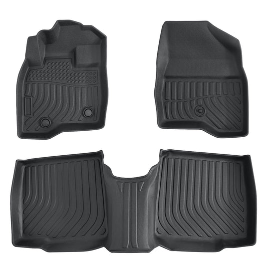 TPE Floor Mats Liners 3Pcs For 2015-2019 Ford Explorer TPE 1st & 2nd Seat Carpet