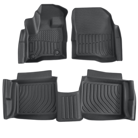 3Pcs Front & Rear TPE Floor Mats Liners Black For 2010-2019 Ford Taurus