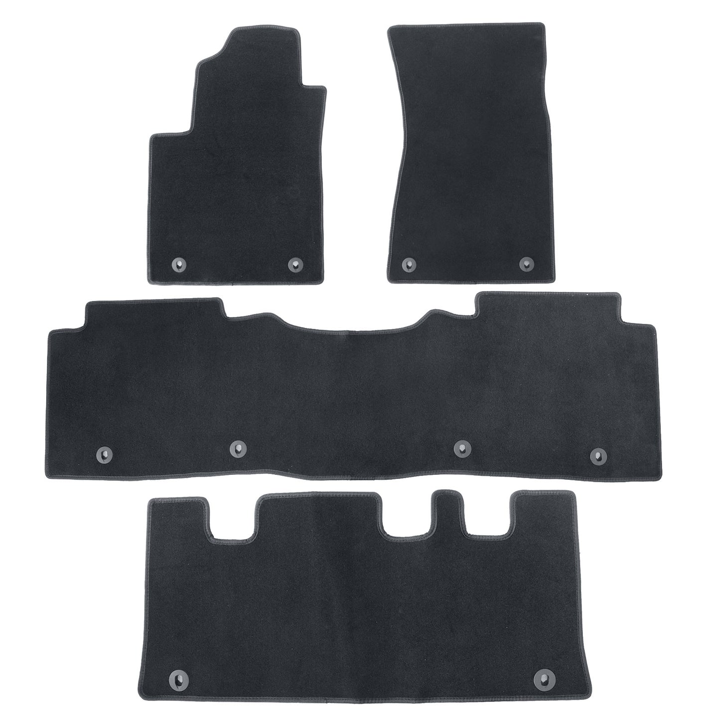 Floor Mats Carpet 3 Rows Velour For 2016 2017 2018 Infiniti QX56 QX80 Anti-Slip