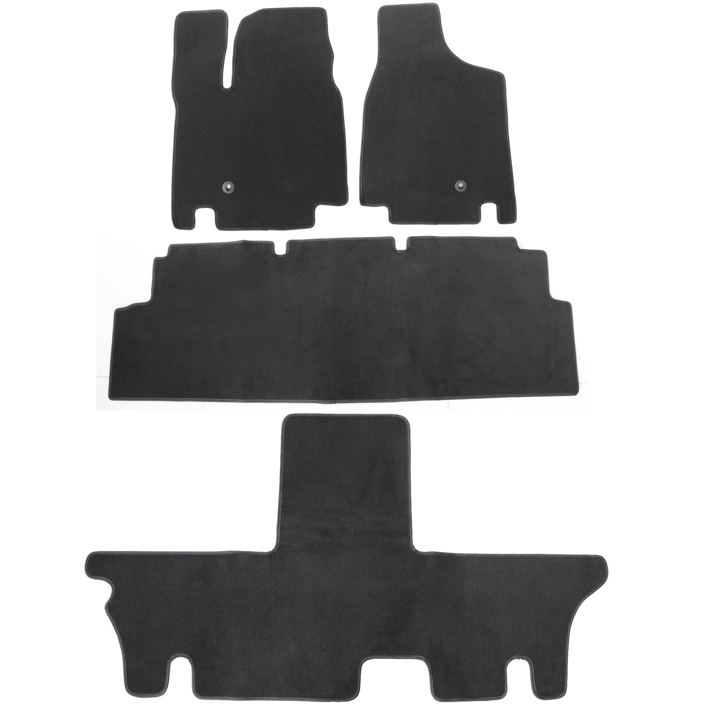 Fits 2008-2016 Chrysler Town and Country Full Set Floor Mats Carpet Black 4Pcs