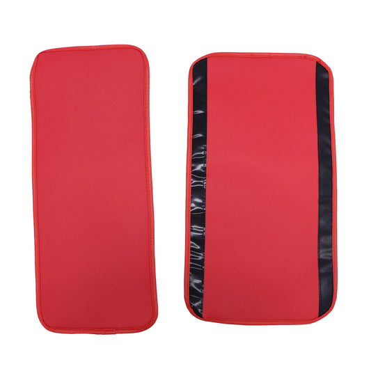 PU Leather 5 Seat Covers Red Full Set Front & Rear Cushion Fits Honda Deluxe Car