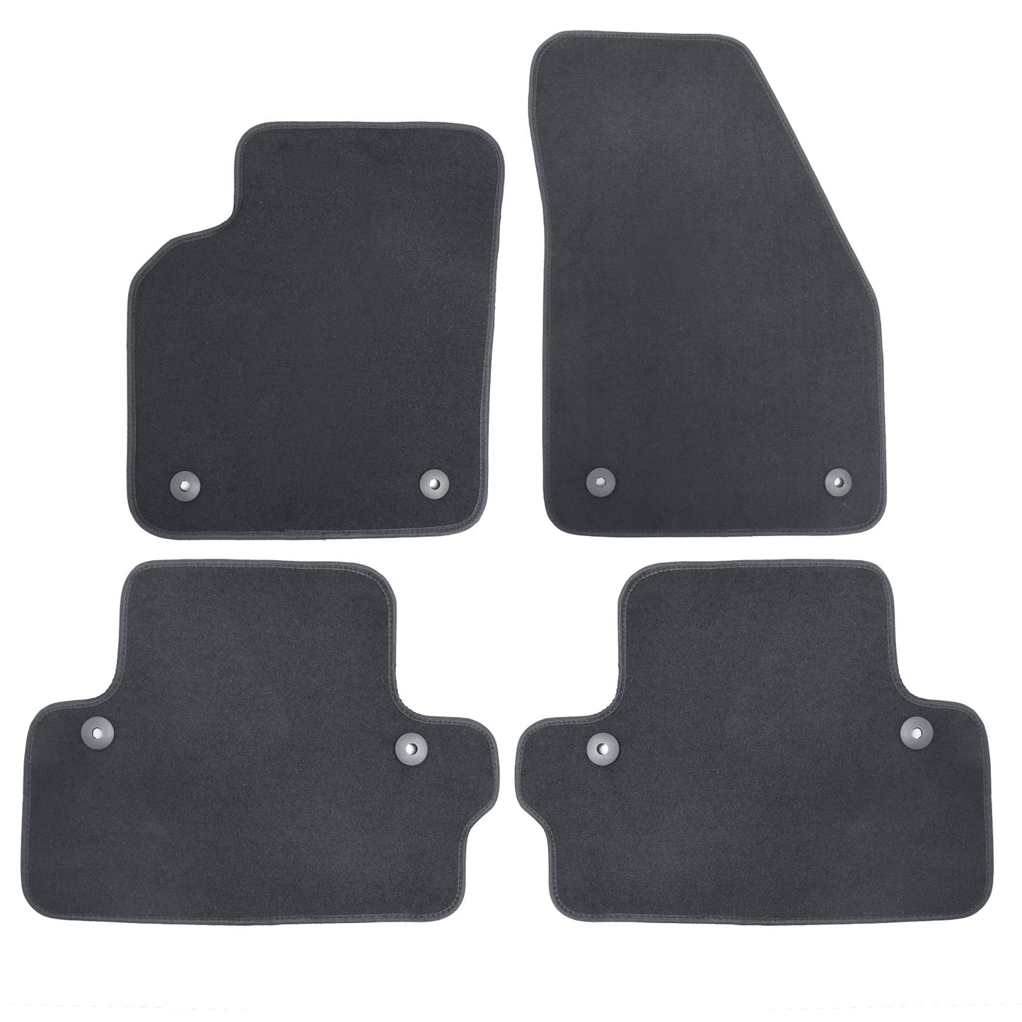 4Pcs For Volvo C70 2006-2013 Front & Rear Floor Mats Carpet Replacement Velour