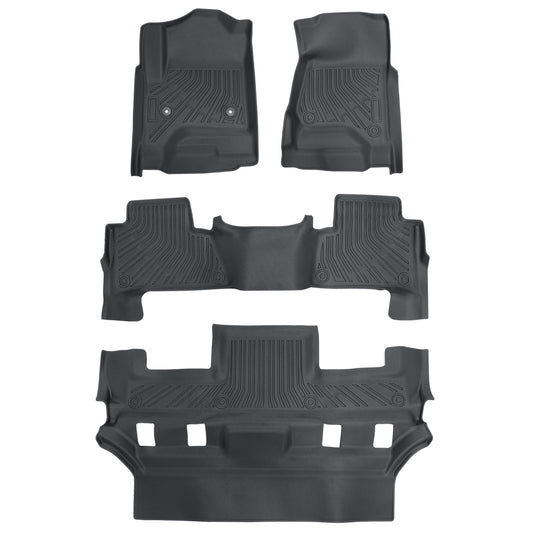 TPE Floor Mats For 2015-2020 Cadillac Escalade 3 Row Floor Liners All Weather