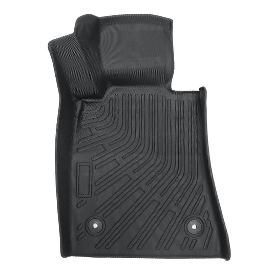 3D TPE All-Weather Floor Mats Liners Set of 3 For 2013-2019 Cadillac ATS Black