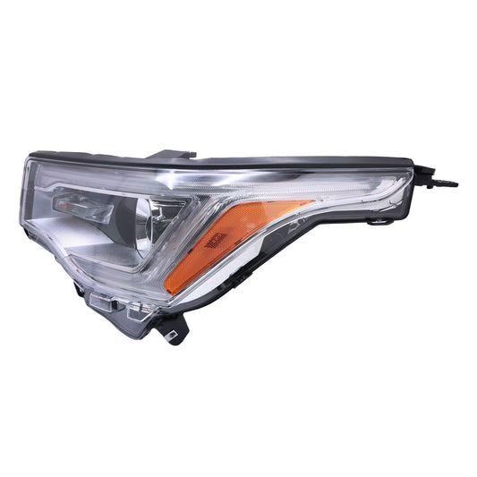 For 2017-2019 GMC Acadia Driver LH Side Chrome Halogen Headlamp w/ LED DRL