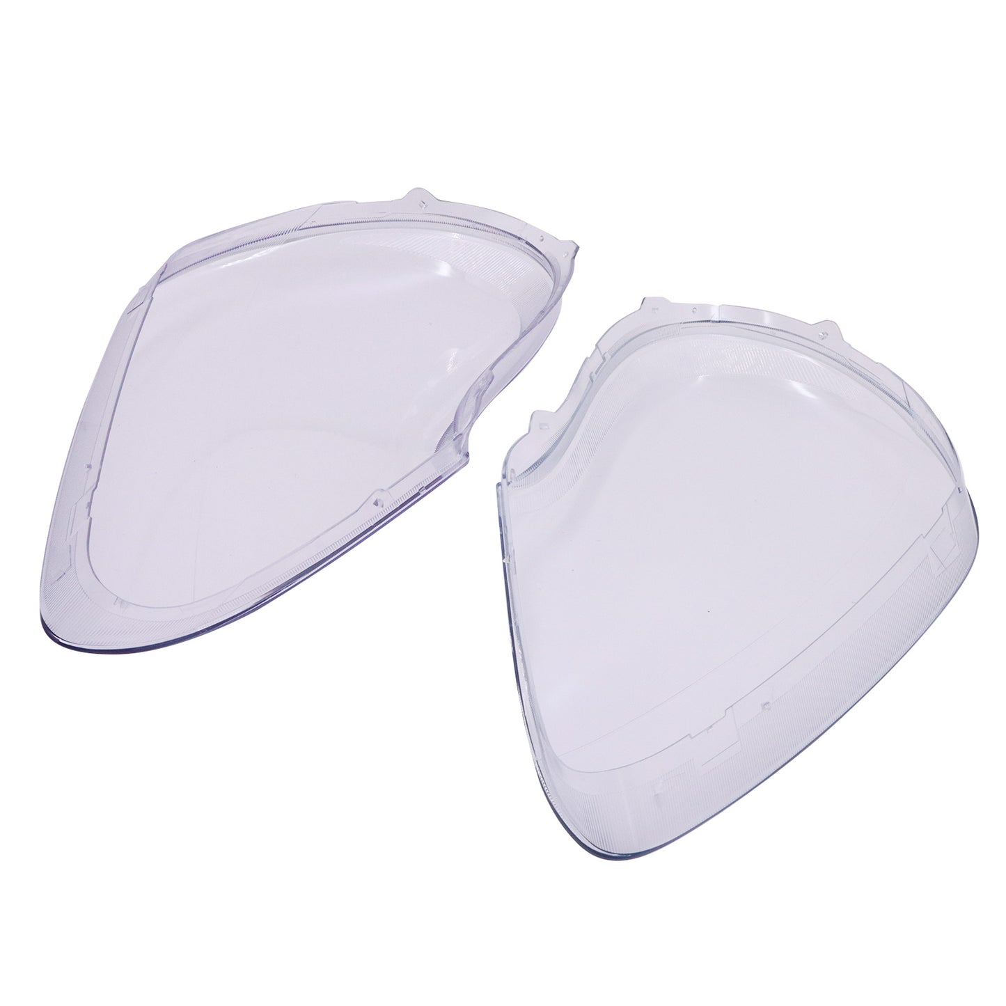 Pair Headlight Lens Cover Shell+Glue Clear For Porsche Cayenne 2003 04 2005 2006
