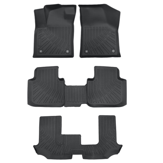 Floor Mats Liner TPE 3D All Weather For 2018-2024 Volkswagen Atlas Bench 7Seats