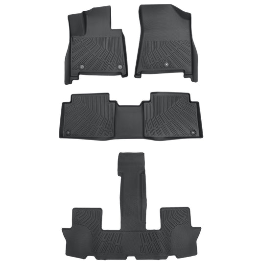 Floor Mats Liner TPE 3D Model All Weather For 2024 2025 Hyundai Santa Fe Hybrid