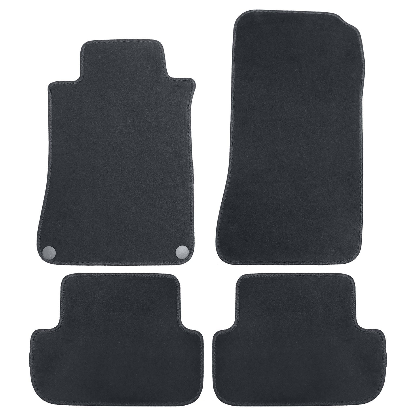 4Pcs For Mercedes-Benz W209 CLK 2003-2009 Front & Rear Floor Mats Carpet Velour