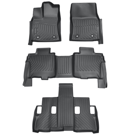 TPE Floor Mats Liner Waterproof For 2023 2024 2025 Toyota Sequoia 7&8 Passenger
