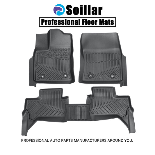Floor Mats Liner For 2022-2025 Toyota Tundra Double Cab Front-Rear All Weather