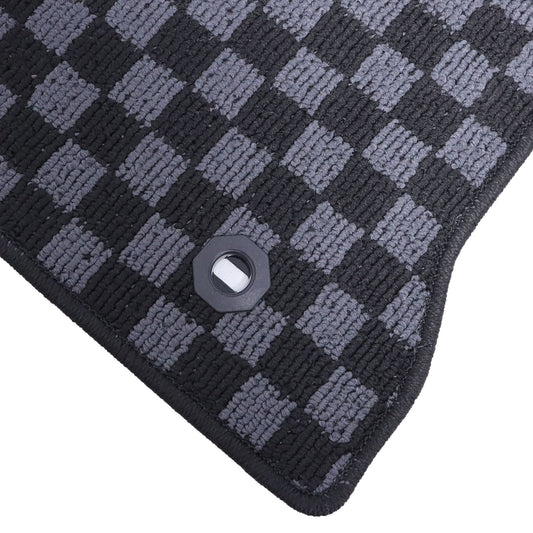 For 2015 2016 2017 2018 2019 2020 Subaru BRZ Checkered Flag Carpet Floor Mats