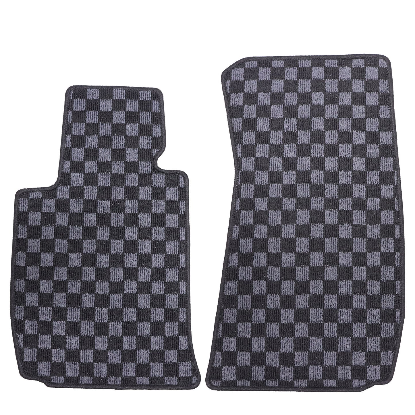 2Pcs For BMW Z4 E89 2-Door 2009-2016 Front Checkered Flag Carpet Floor Mats 2Pcs