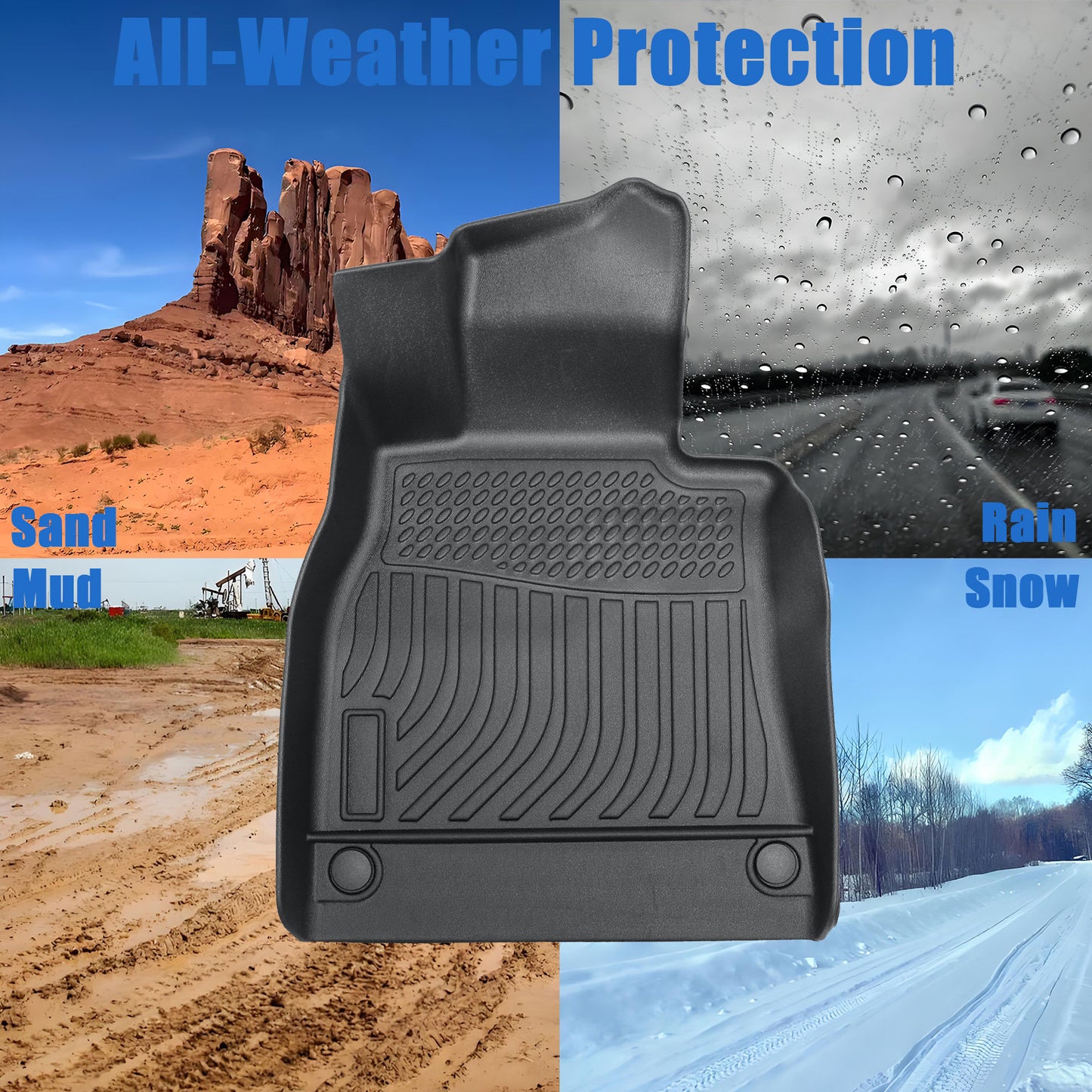 Floor Mats Liner For 2014-2020 Mercedes-Benz S Class W222 4Door All Weather TPE