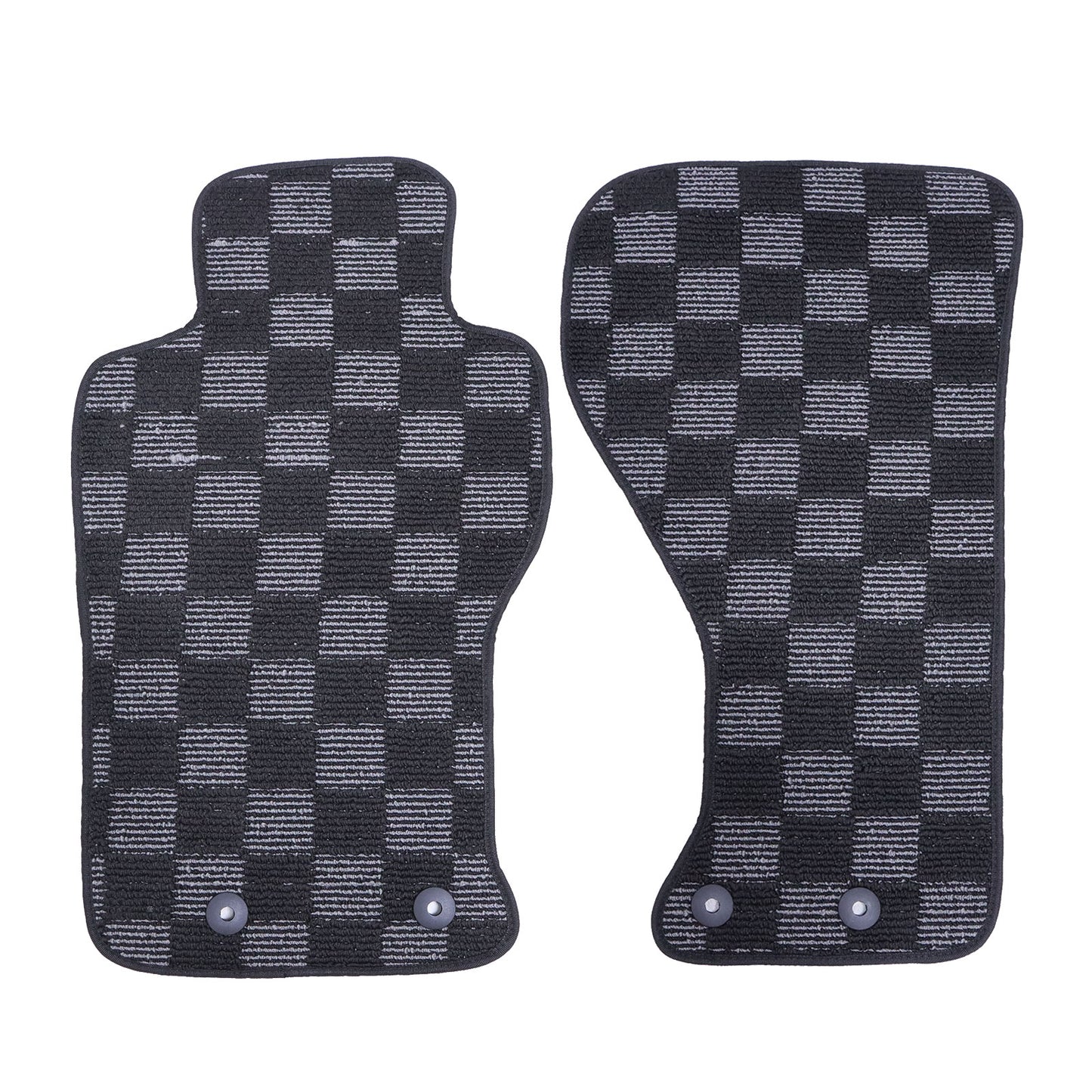 2Pcs For Mazda MX-5 Miata 2Door 2016-2023 Front Checkered Flag Carpet Floor Mats