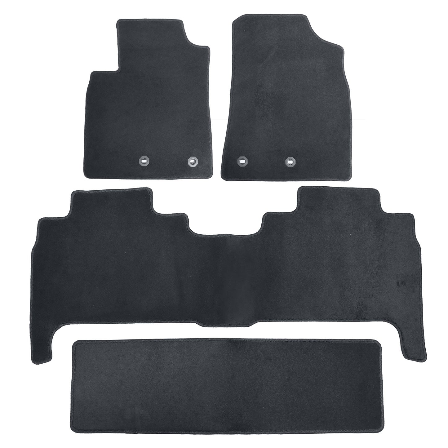 Fits 2019 2020 2021 Lexus LX570 Front & Rear Velour Floor Mats Carpet Anti-Slip