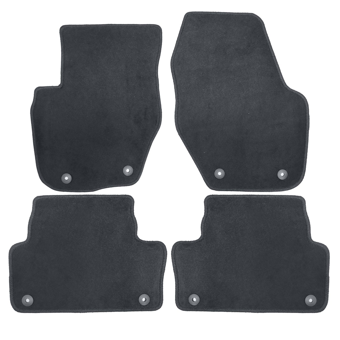 4Pcs For Volvo XC60 2010-2017 Front & 2nd Row Floor Mats Carpet Velour Black New