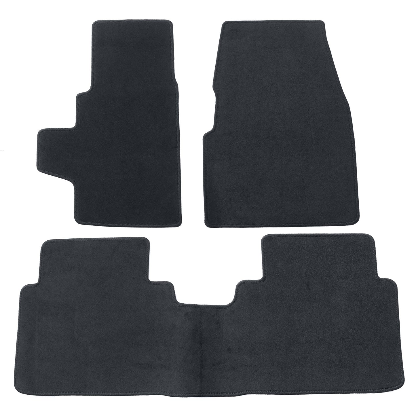New For 2014-2021 BMW I3 Front & Rear Velour Floor Mats Carpet Black 3PCS