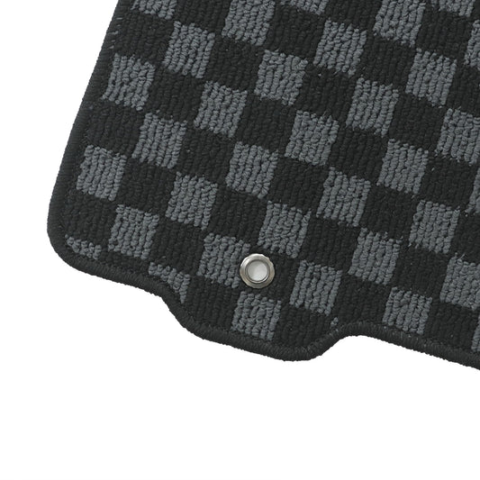 4Pcs For Infiniti G37 2008-2013 Front & Rear Checkered Flag Carpet Floor Mats